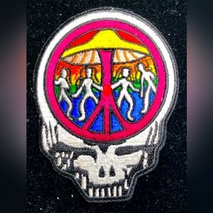 Grateful Dead Festival Wear Collectors Item Iron On Mushroom Patch Neon Colors